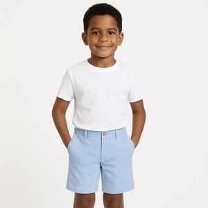 J. Bailey Boys Seersucker Striped Shorts Blue White | Size 8